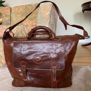 A Brown Leather Satchel.